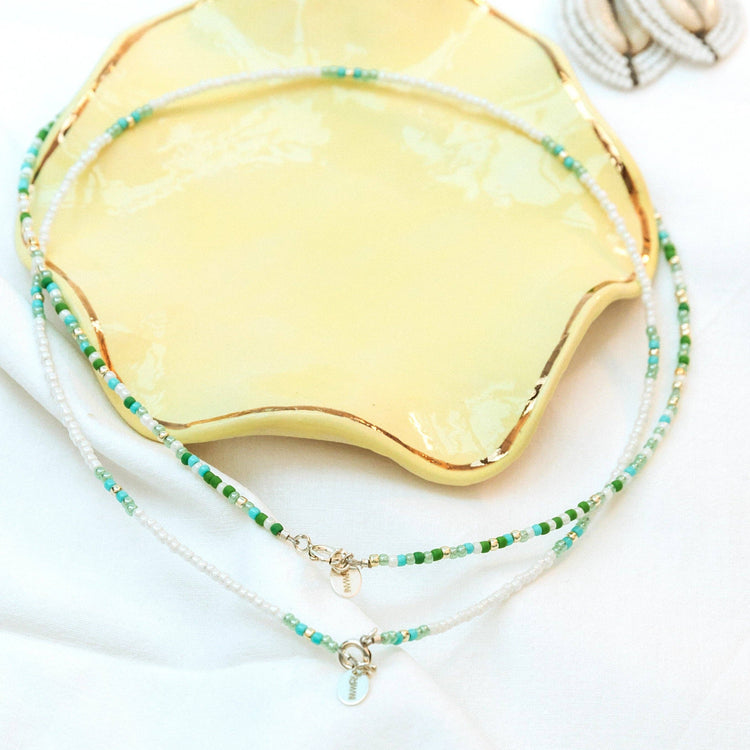 Rhimani Turquoise Beaded Necklace Set